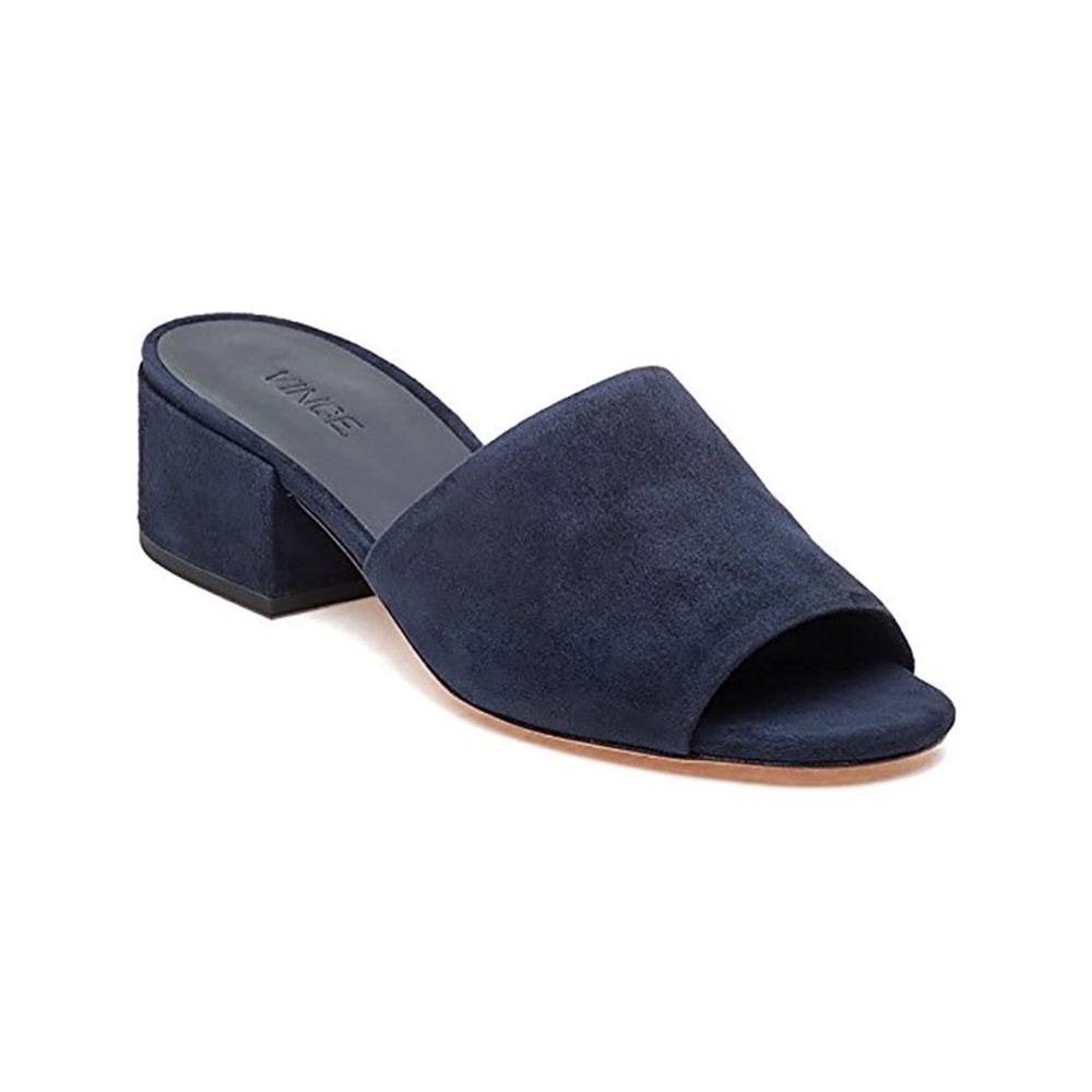VINCE | Rachelle Heeled Slide Sandal Deep Navy 8.5